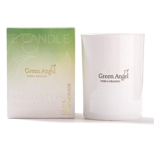 Green Angel Pure Scented Candle Lime & Lemongrass