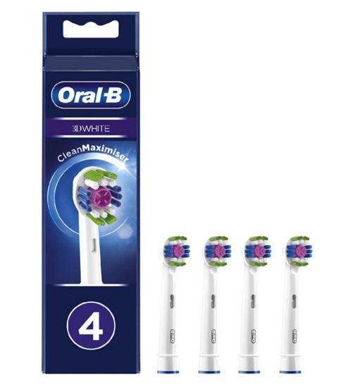 Oral-B 3D White Replacement Toothbrush Heads - 4-Pack